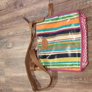 Fossil striped across the body bag